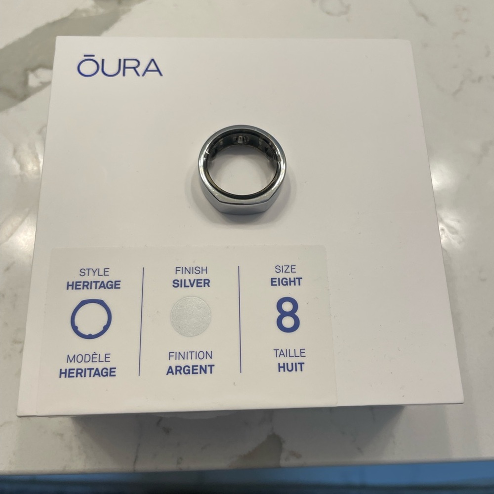 Oura Silver Ring Size 8 Gen 3